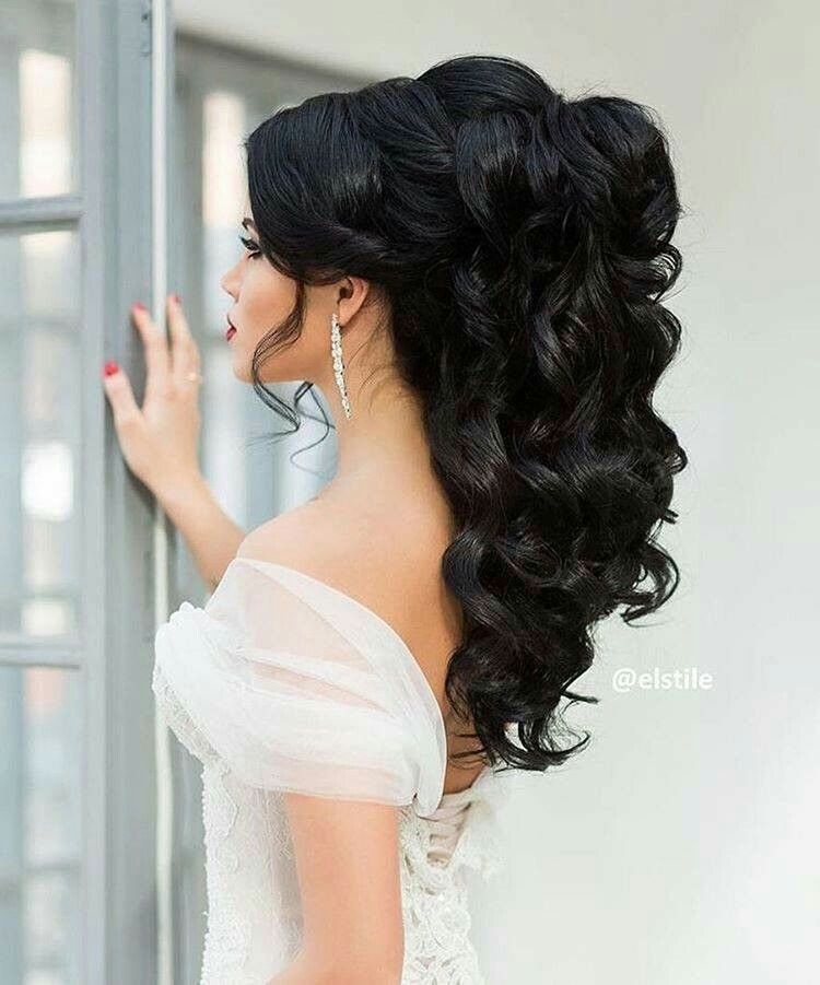 Прическа на свадьбу длинные волосы фото Pin on прически Best wedding hairstyles, Wedding hair inspiration, Bride hairsty