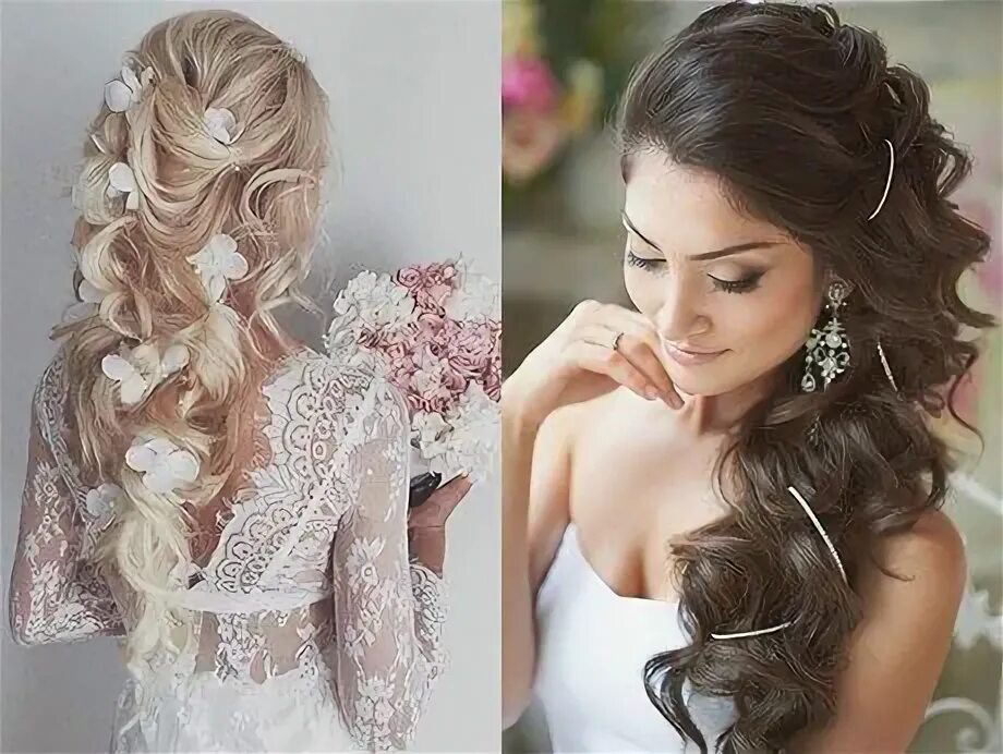 Прическа на свадьбу длинные волосы распущенные Hairstyles and colors for long hair in 2020 Long hair styles, Wedding hairstyles