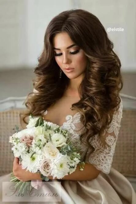 Прическа на свадьбу кудри на средние Pin on simple wedding hairstyles