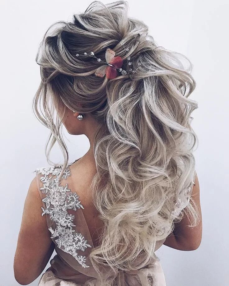 Прическа на свадьбу на длинные волосы Long wedding hairstyles and updos from @ellen_orlovskay #weddings #hairstyles #h