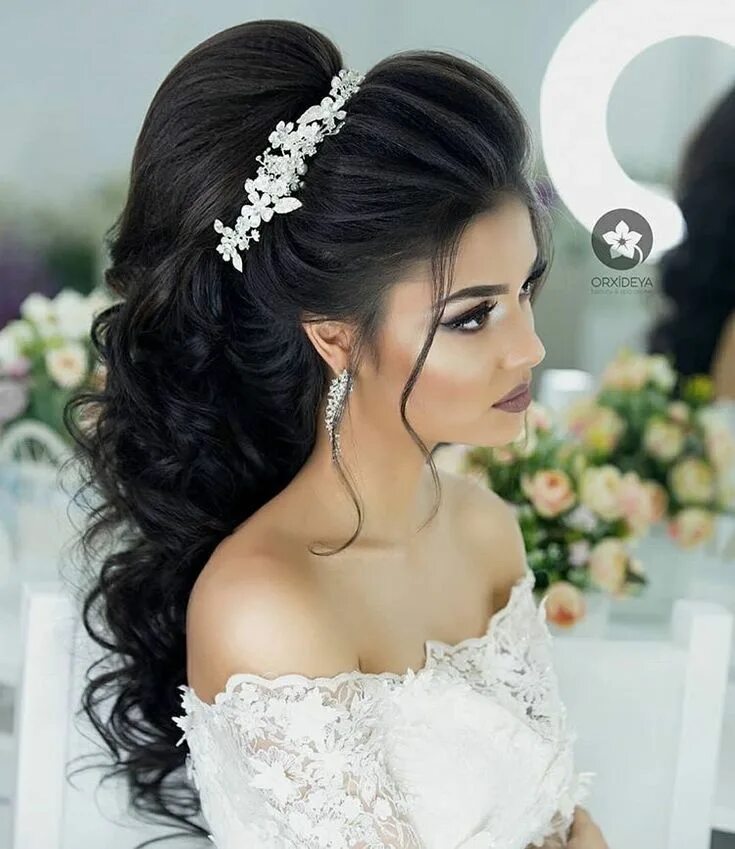 Прическа на свадьбу на длинные волосы Pin on Acconciature Bride hairstyles, Bridal hairdo, Wedding hairstyles for long