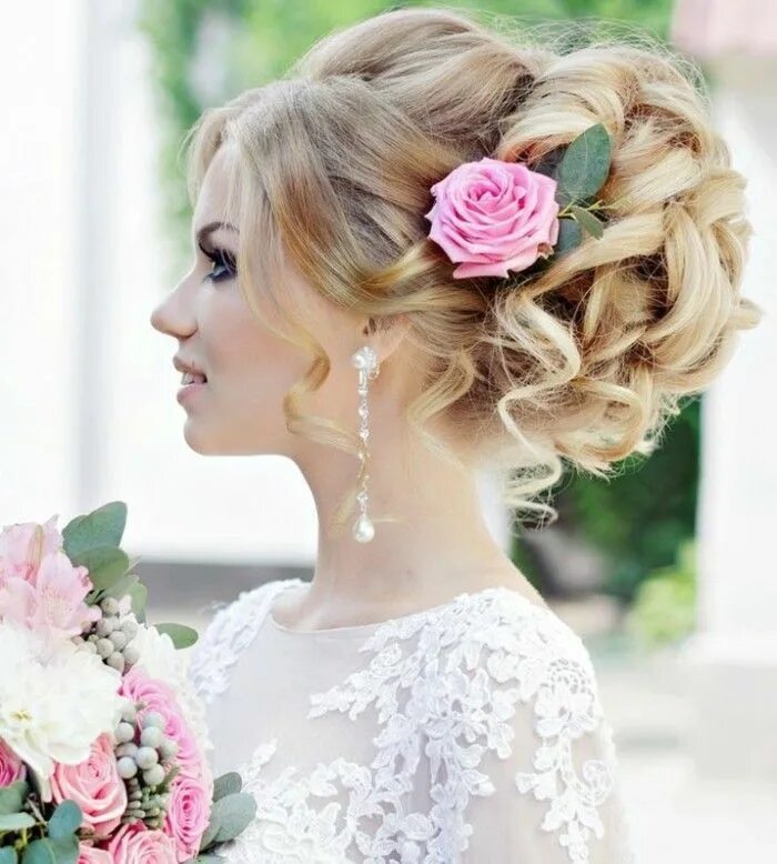 Прическа на свадьбу на средние Pin on Brautfrisuren - bridal Hairstyles - Fashion