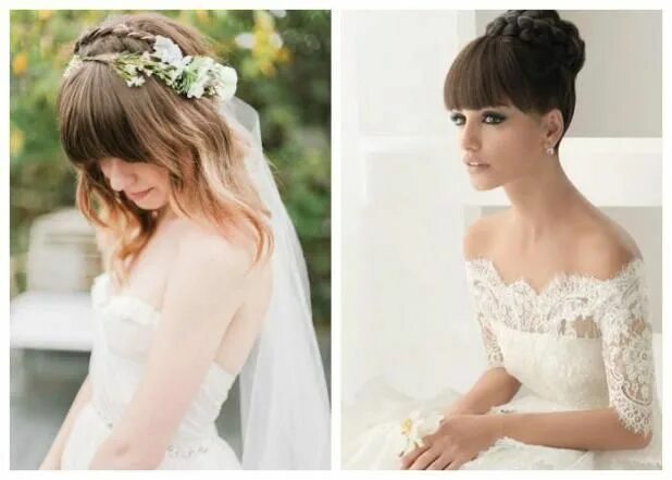 Прическа на свадьбу с челкой фото Wedding Hairstyles for Medium+Long Hair 2019 Прически, Укладка длинных волос, Св