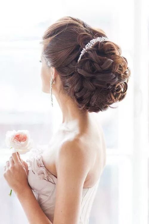 Прическа на свадьбу собранные волосы Pin by Christine G on F e m i n i n e C h a r m Bridal hair inspiration, Elegant