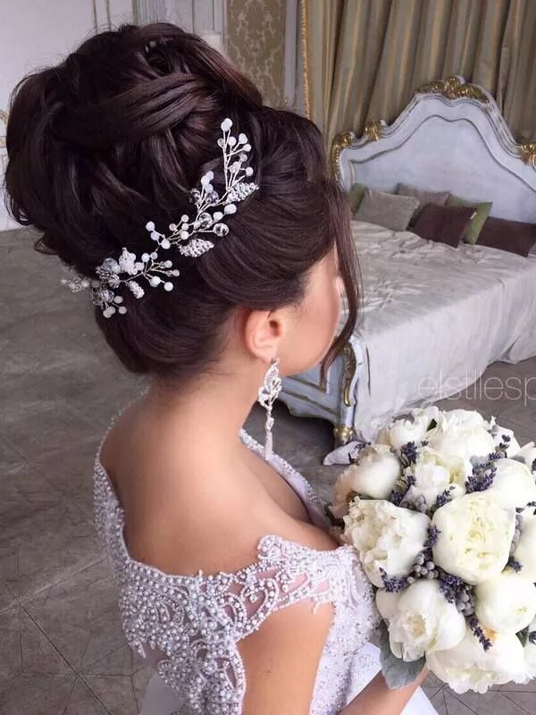 Прическа на свадьбу волосы собраны Elstile Long Wedding Hairstyle Ideas 14 Wedding hairstyles, Wedding hairstyles f