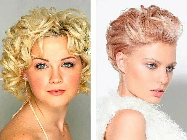 Прическа на торжество на короткие Curls on short hair at home photo