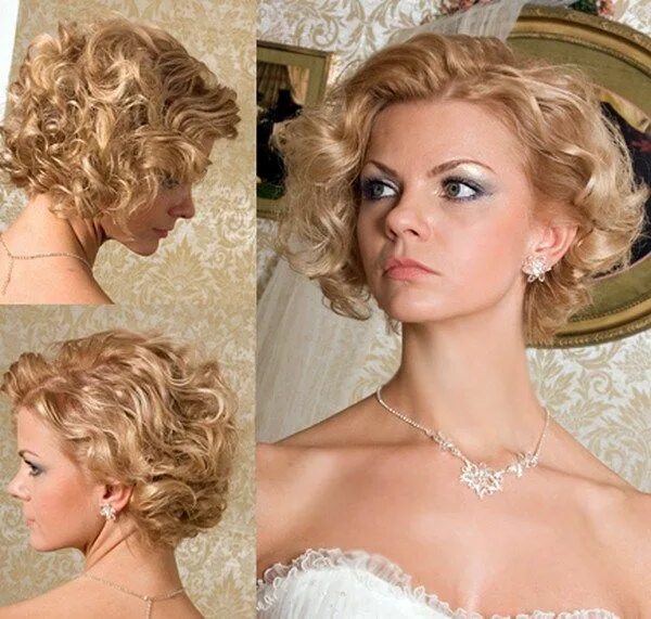 Прическа на торжество на короткие Romantic Bridal Hairstyle For Long Hair Wedding hairstyles for medium hair, Shor