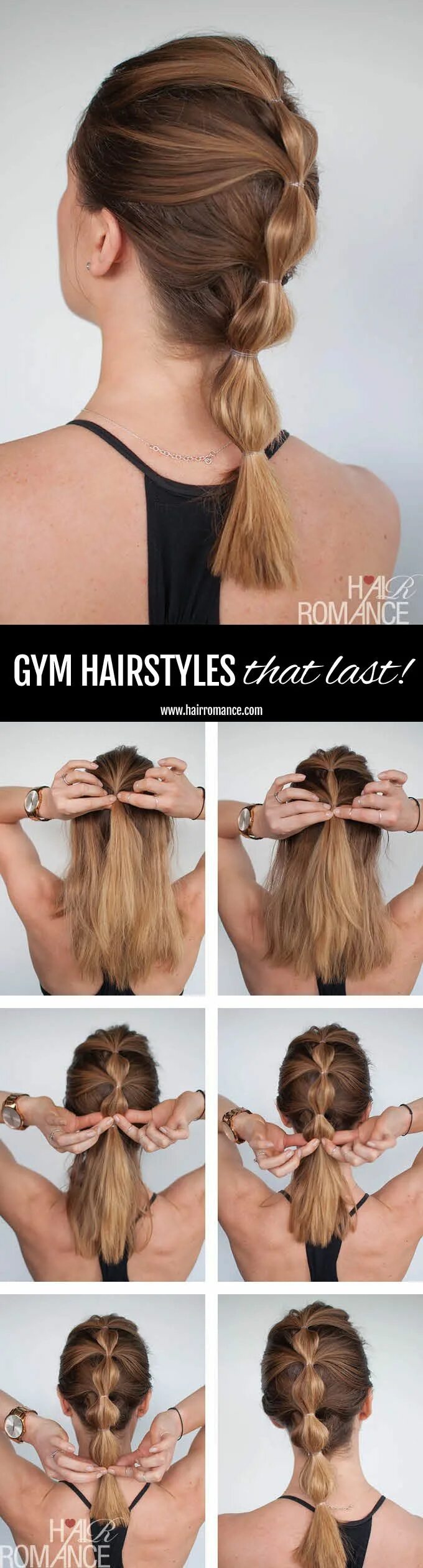 Прическа на тренировку на средние волосы How to look good while you workout - 3 long-lasting hairstyle tutorials you can 