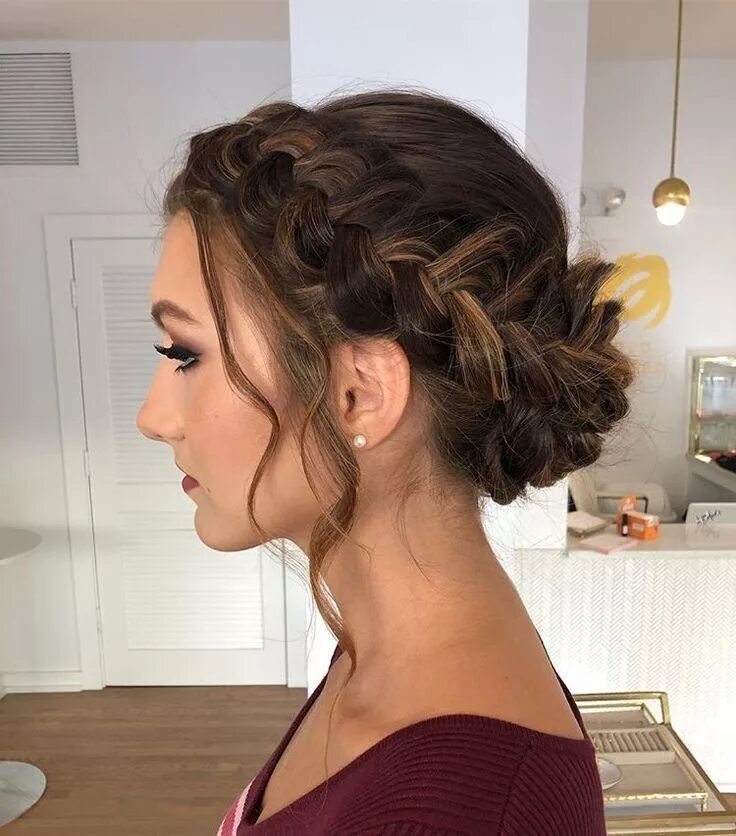 Прическа на волосы на праздник hairstyles2019.ml Bridal hairstyles with braids, Holiday party hair, Hair styles