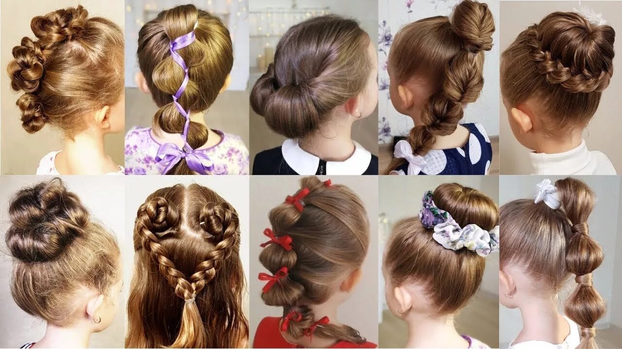 Прическа на выпускной 10 лет 10 cute 1-MINUTE hairstyles for busy morning! Quick & Easy Hairstyles for School