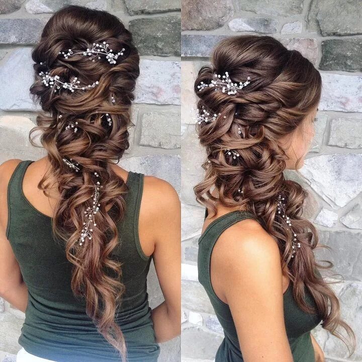 Прическа на выпускной школы длинные волосы hairstyle ideas, hairstyle for long hair , bridal hairstyle ,wedding hairstyle G