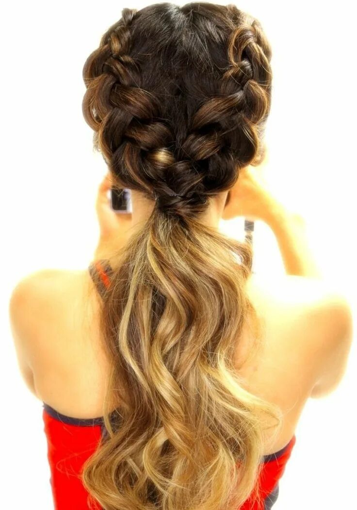 Прическа на выступление на длинные волосы 13 Hairstyles Perfect For The Gym Cute ponytail hairstyles, Braided ponytail hai