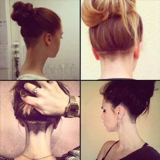 Прическа на затылке фото Nape undercut Undercut long hair, Shaved hair, Hair tattoos