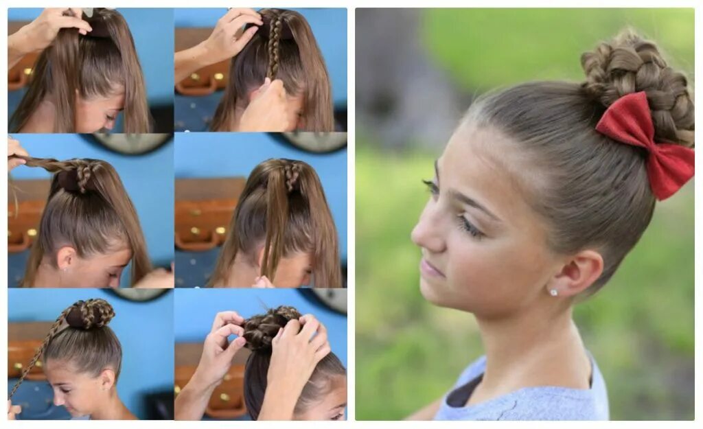 10 Причесок в Школу на 1 Сентября. 10 Hairstyler for School - YouTube