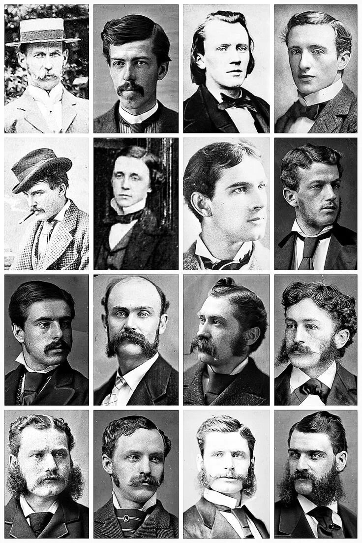 Прическа начала 20 века мужская Victorian Men’s Hairstyles & Facial Hair A... THE VINTAGE THIMBLE Victorian hair