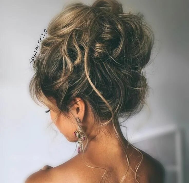 Прическа наверх на длинные волосы Pin on Xtenismata Messy wedding hair, Hair styles 2017, Hair styles