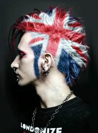 Прическа нефора Pin by I_am_me_123 on Hair! 3 Punk hair, Hair styles, British punk