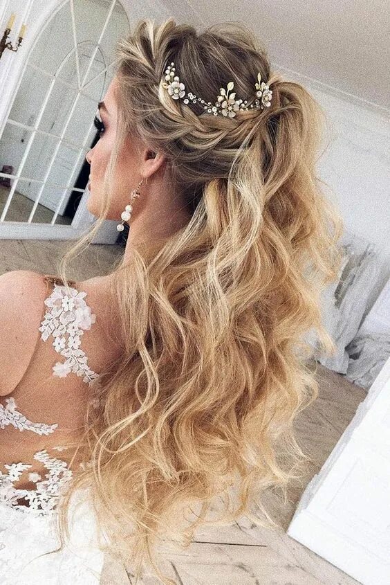 Прическа невесты 2024 распущенные Stunning Wedding Hairstyles For The Elegant Bride Page 4 of 50 SooPush Long hair