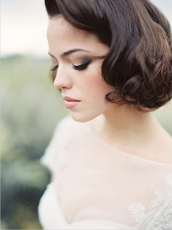 Прическа невесты на каре Bridal Makeup Amy Clarke Makeup #Fineartcuration Wedding Sparrow Short wedding h