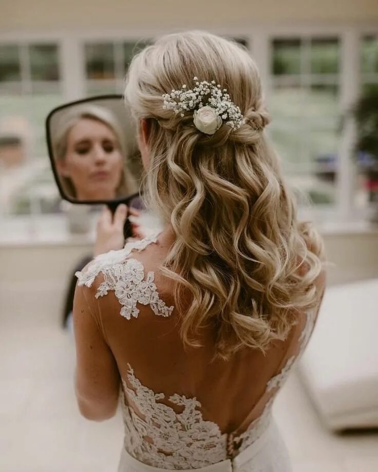 Прическа невесты на средние волосы распущенные ℓυηα мι αηgєℓ ♡ Hair styles, Bride hairstyles, Wedding hairstyles