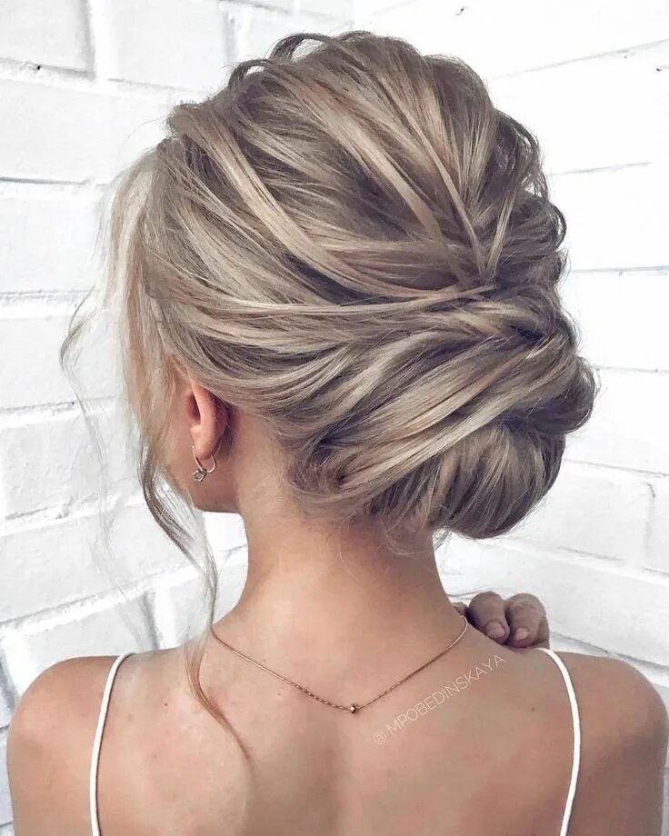 Прическа низкий пучок на короткие волосы Updo Hairstyles for prom, wedding or etc. 2019; updo hairstyles for weddings; up