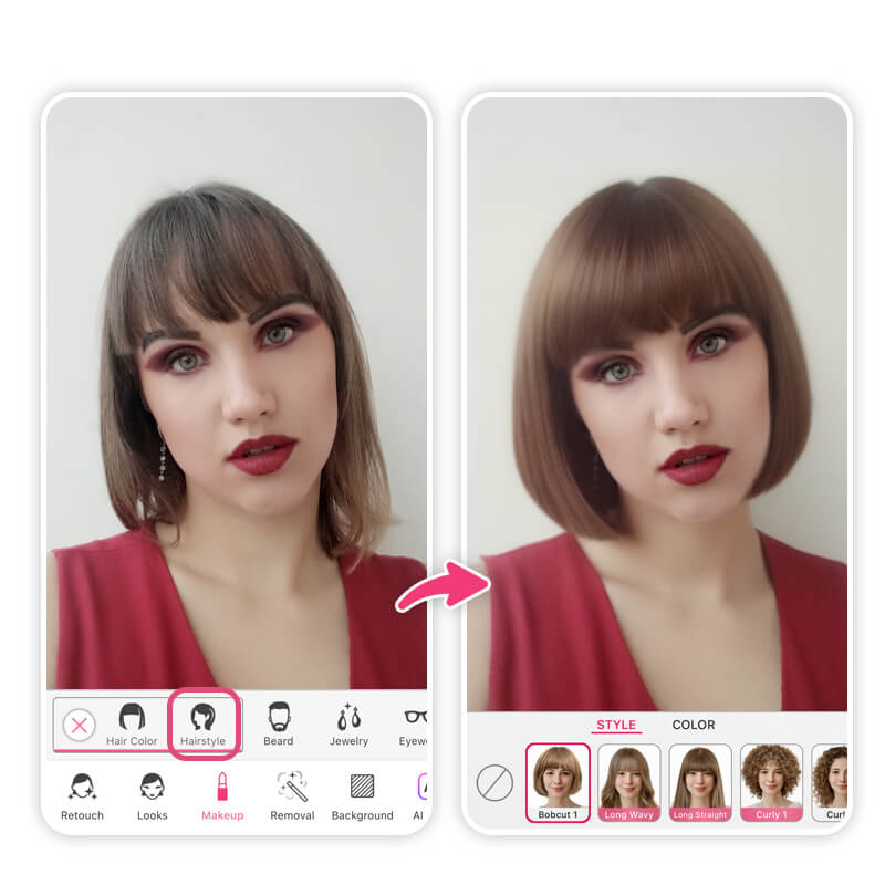 Прическа онлайн бесплатно Free Ai Hairstyle Generator