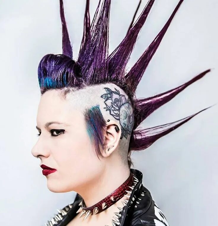 Прическа панк рок женская How to do a Spiked Mohawk - Punkabilly & Rock 'n' Roll - Lauren Spike in 2020 Pu