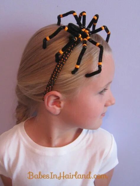 Прическа паучок для девочек 10 популярных идей на тему "halloween hair accessories diy" для вдохновения