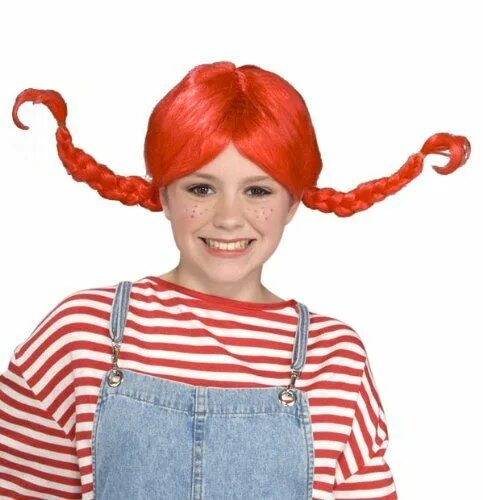 Прическа пеппи длинный чулок для девочки Pippi Wig - Womens Std. ... Jessie costumes, Halloween wigs, Book day costumes