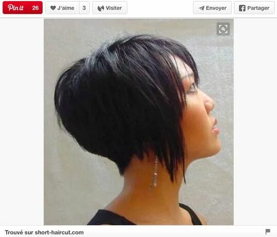 Прическа перед длинный зад короткий 20 coupes courtes répérées sur Pinterest en 2015 Short hair cuts, Haircut for th