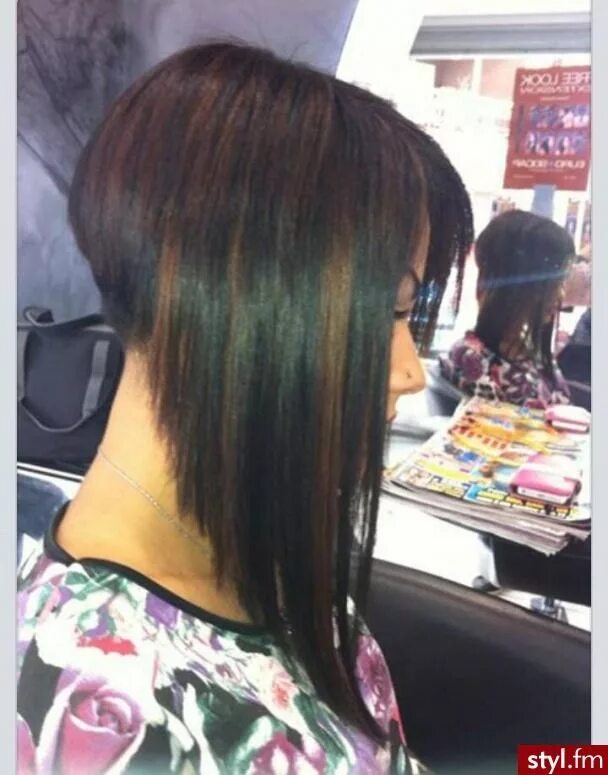 Прическа перед длинный зад короткий Pin on Long angled bob hairstyles