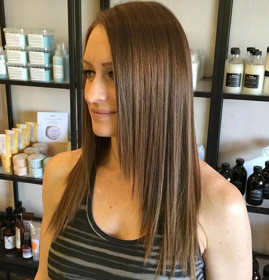 Прическа передние пряди длиннее 40 Long Haircuts for Fine Hair for an Added Volume Long face hairstyles, Long ha