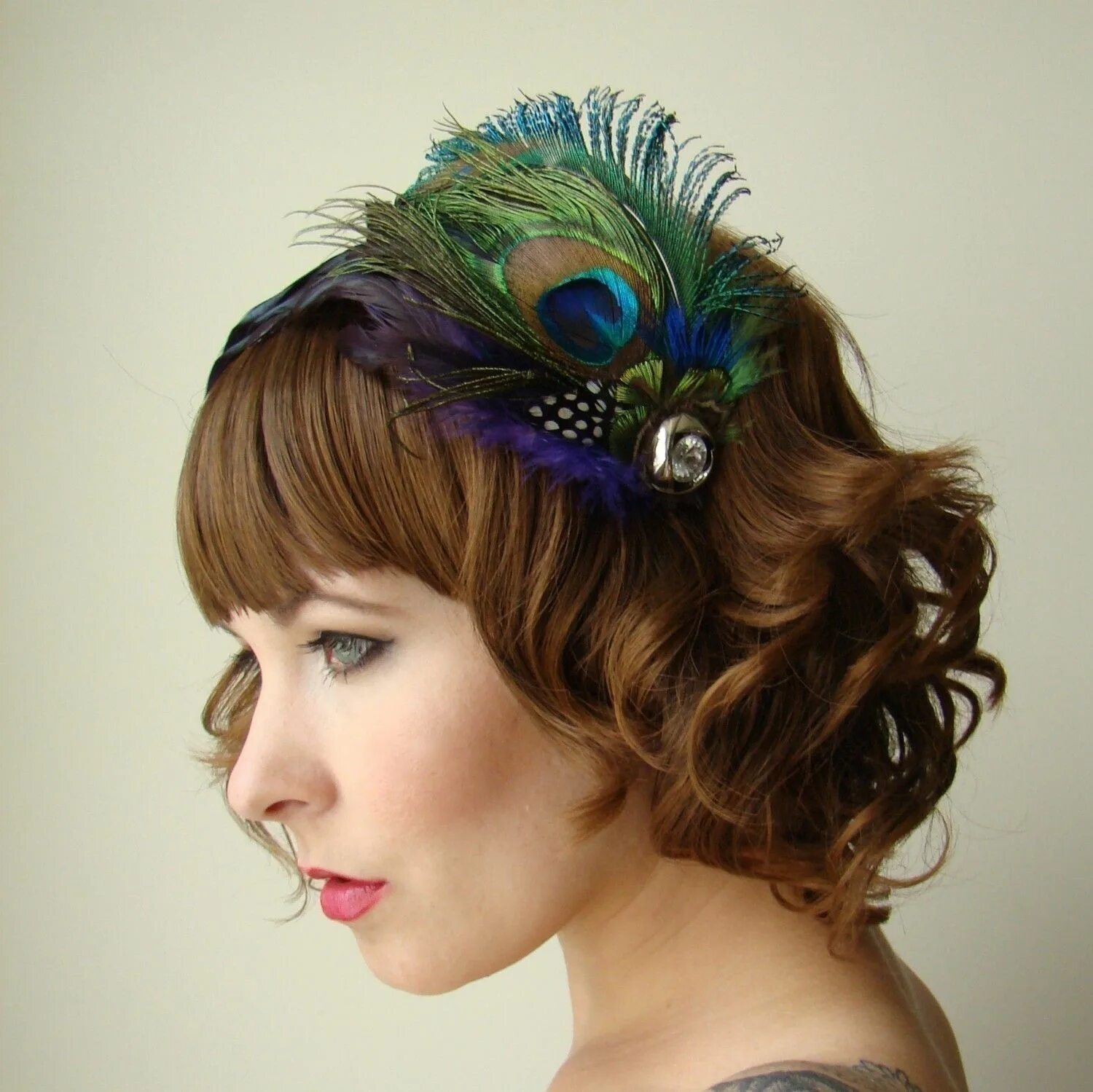 Прическа перья на средние волосы another peacock feather Hair accessories pictures, Hair styles 2014, Short hair 