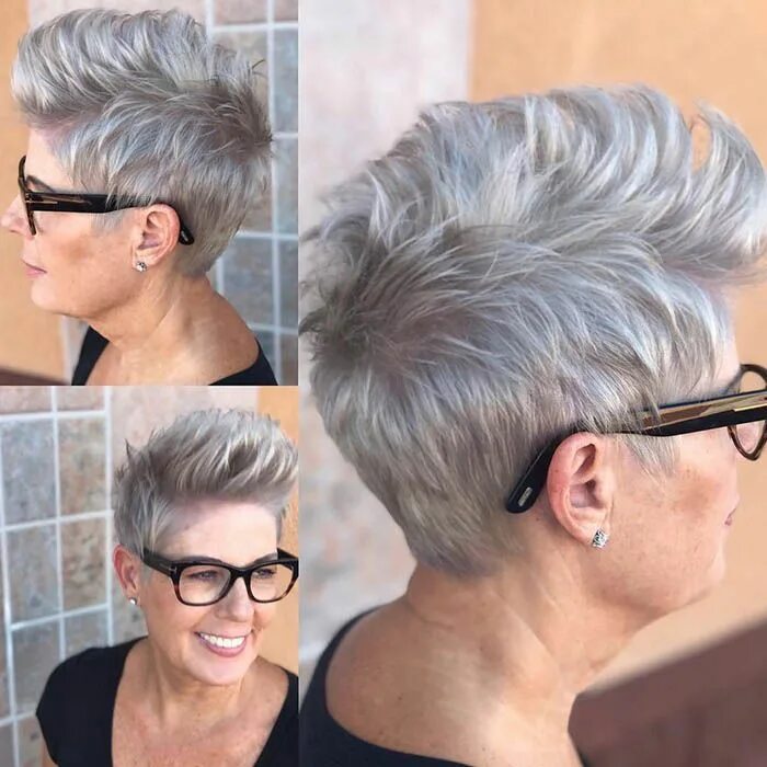 Прическа пикси фото для женщин после 50 30 Hairstyles That Will Knock 10 Years Off Your Age ... Short grey hair, Funky s