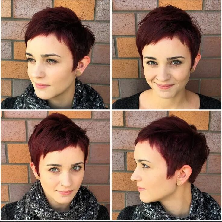 Прическа пикси короткой челкой фото Katie Sanchez on Instagram: "Unkept pixie :) love it! New hair color and texture