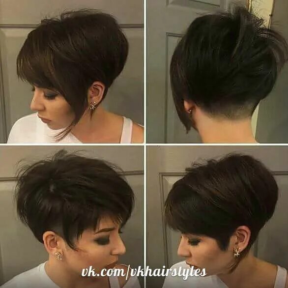 Прическа пикси на средние волосы с челкой Прически Short hair cuts, Pixie haircut, Short pixie haircuts