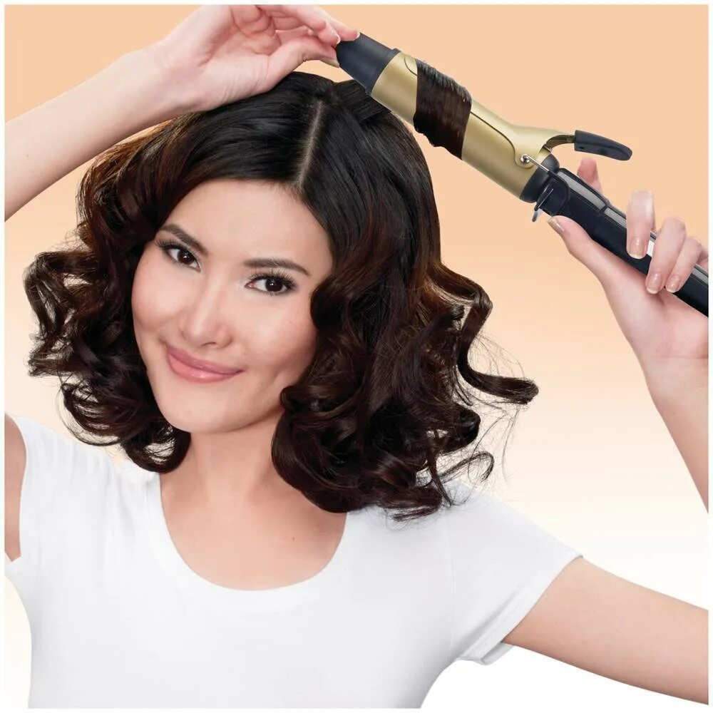 Прическа плойкой на короткие Электрощипцы Philips SalonCurl Pro HP4684/00 Gold/Blue - отзывы покупателей на м