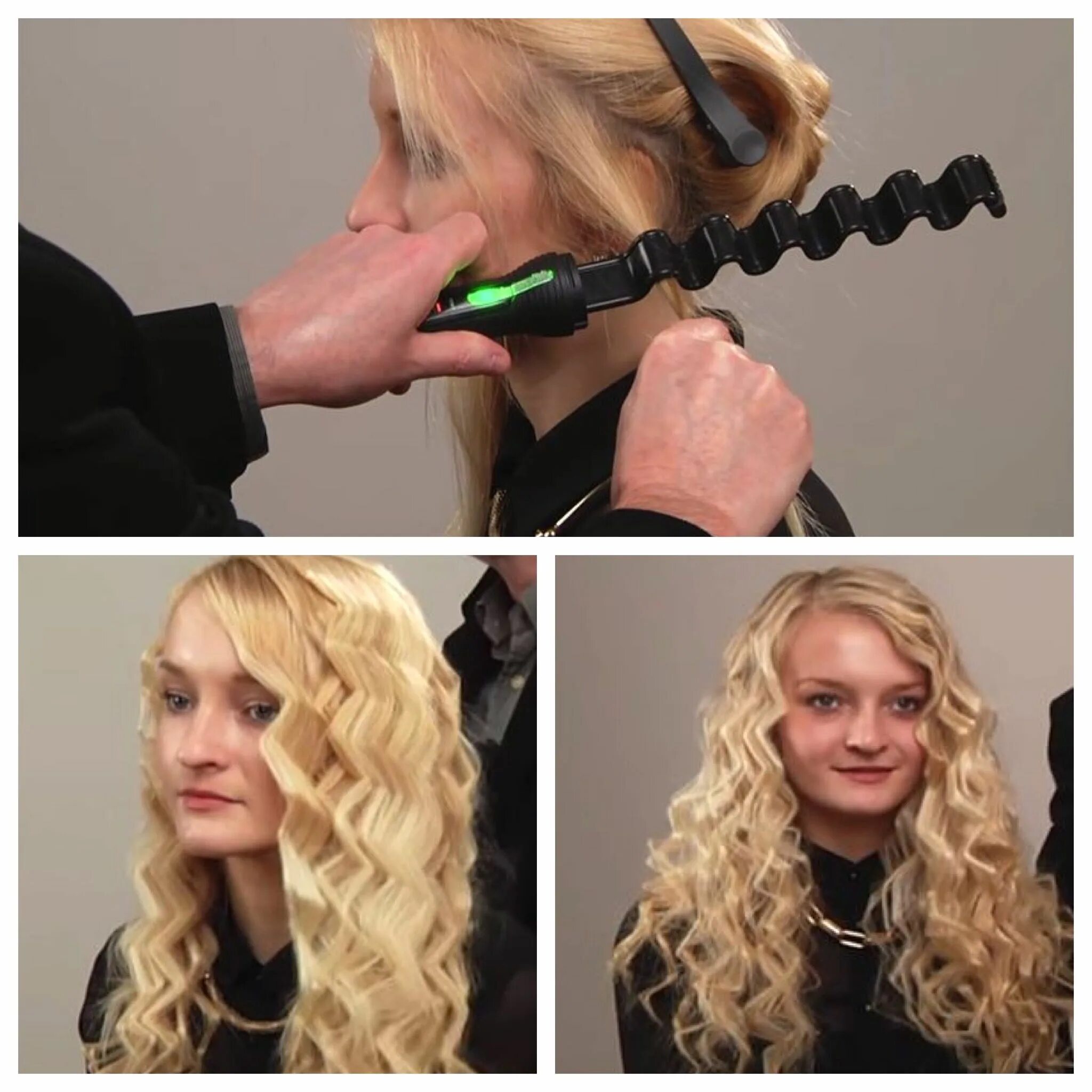 Прическа плойкой на короткие Glampalm ZigZag Iron Braids for long hair, Exotic hairstyles, Hair curler wand