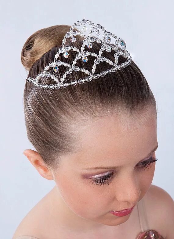 Прическа под корону для девочки Tiara for Dancers, Petite Bella Tiara for Dance, Dance Tiara, Crystal Tiara Head