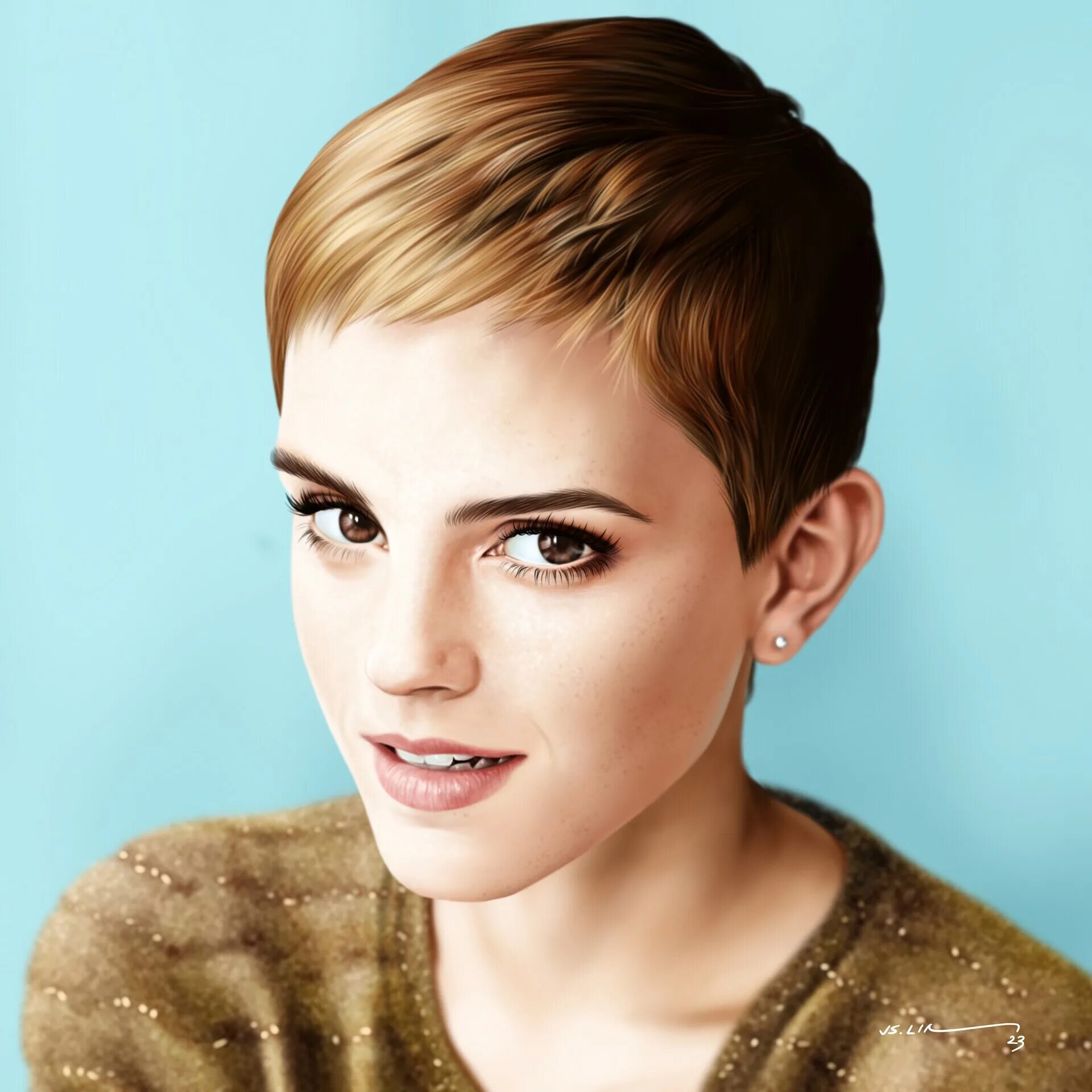 Прическа под мальчика длинная ArtStation - Emma Watson