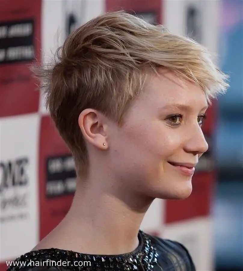 Прическа под мальчика для девочки подростка Mia Wasikowska wearing her hair short with a cropped nape Крутые короткие стрижк