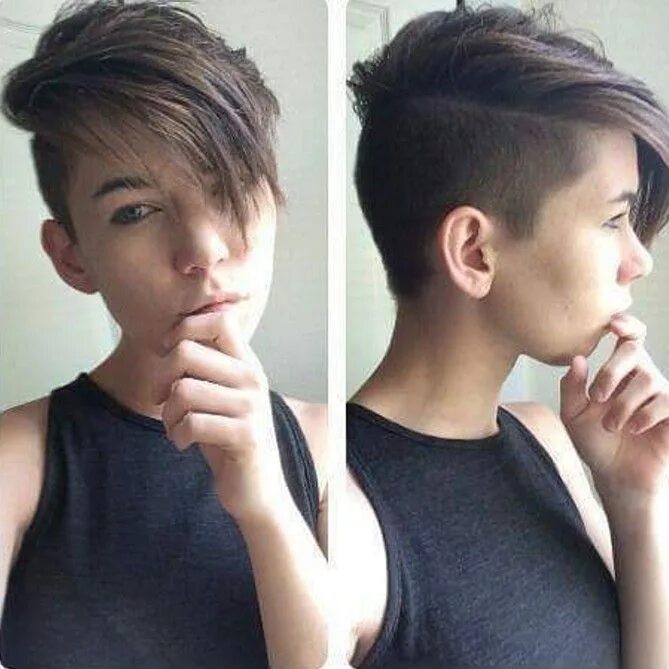 Прическа под пацана для девочки 21 Gorgeous Long Pixie Haircuts - PoP Haircuts Long pixie hairstyles, Short hair