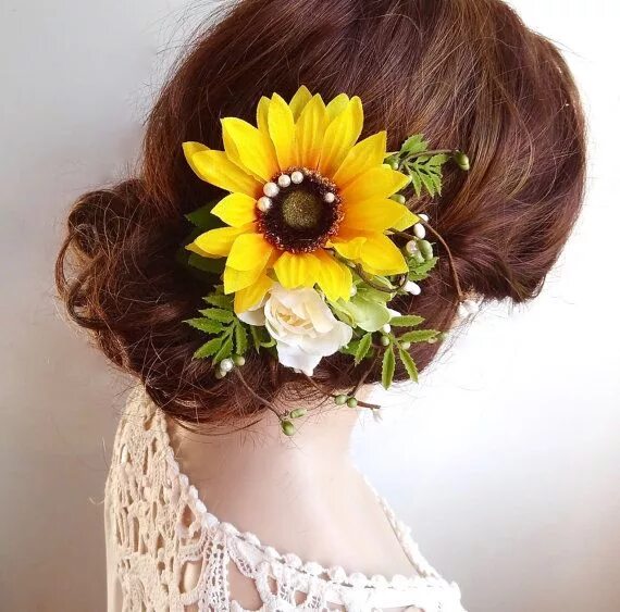 Прическа подсолнух женская Sunflower Hair Clip Sunflower Hair Comb Yellow Flower Hair - Etsy Sunflower them