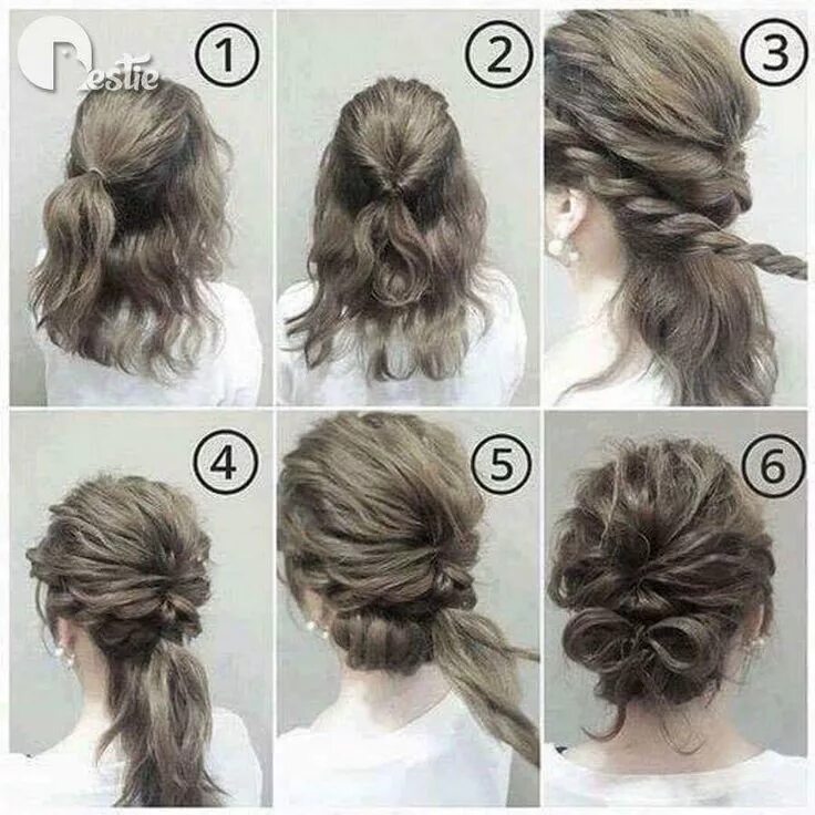 Прическа пошагово на средние Pin by Thi Thuy Duong Le on Hairstyle Long hair styles, Hair upstyles, Hair arra