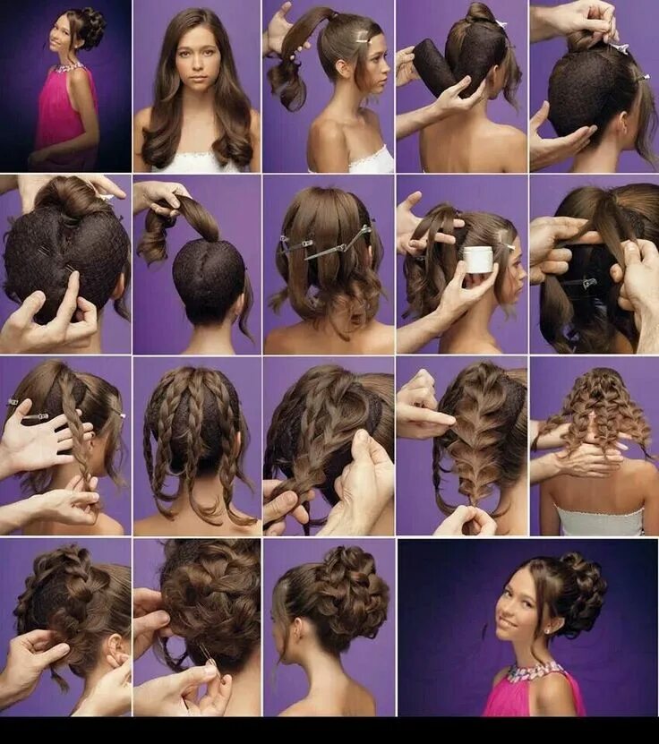 Прическа пошагово на средние фото Updo! :) Front hair styles, Hair styles, Long hair styles