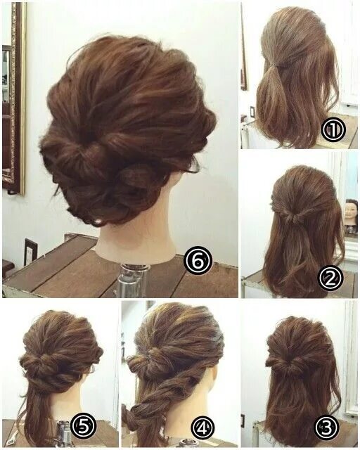 Прическа пошаговое фото на средние 40 Amazing Medium Hairstyles for 2017-2018 Medium length hair styles, Diy hairst