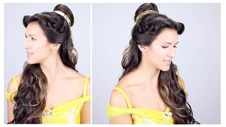 Прическа принцессы Belle Disney Princess Hair Tutorial Princess hairstyles, Belle hairstyle, Prince