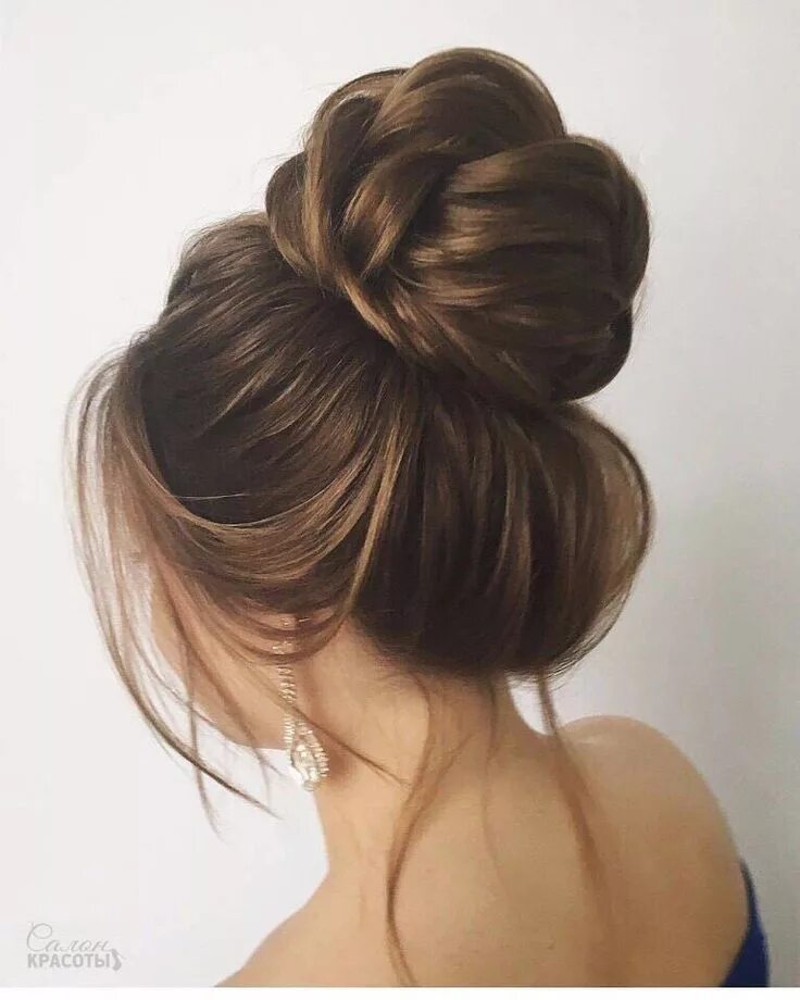 Прическа пучки на длинные волосы видео Pin by Margarida Neves on Hairstyles Wedding bun hairstyles, Messy bun hairstyle