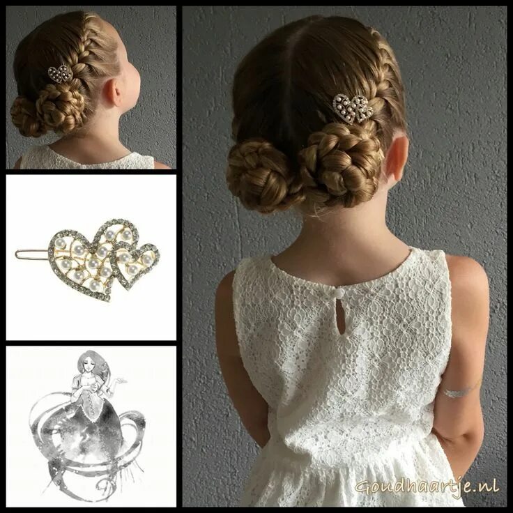 Прическа пучок для девочки Trensas Flower girl hairstyles, Baby girl hair, Girl hairstyles