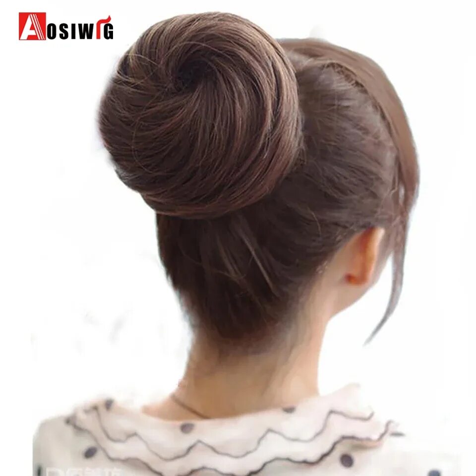 Прическа пучок для женщины AOSIWIG 8 Colors Available Bun Hair Chignon Synthetic Donut Roller Hairpieces Hi